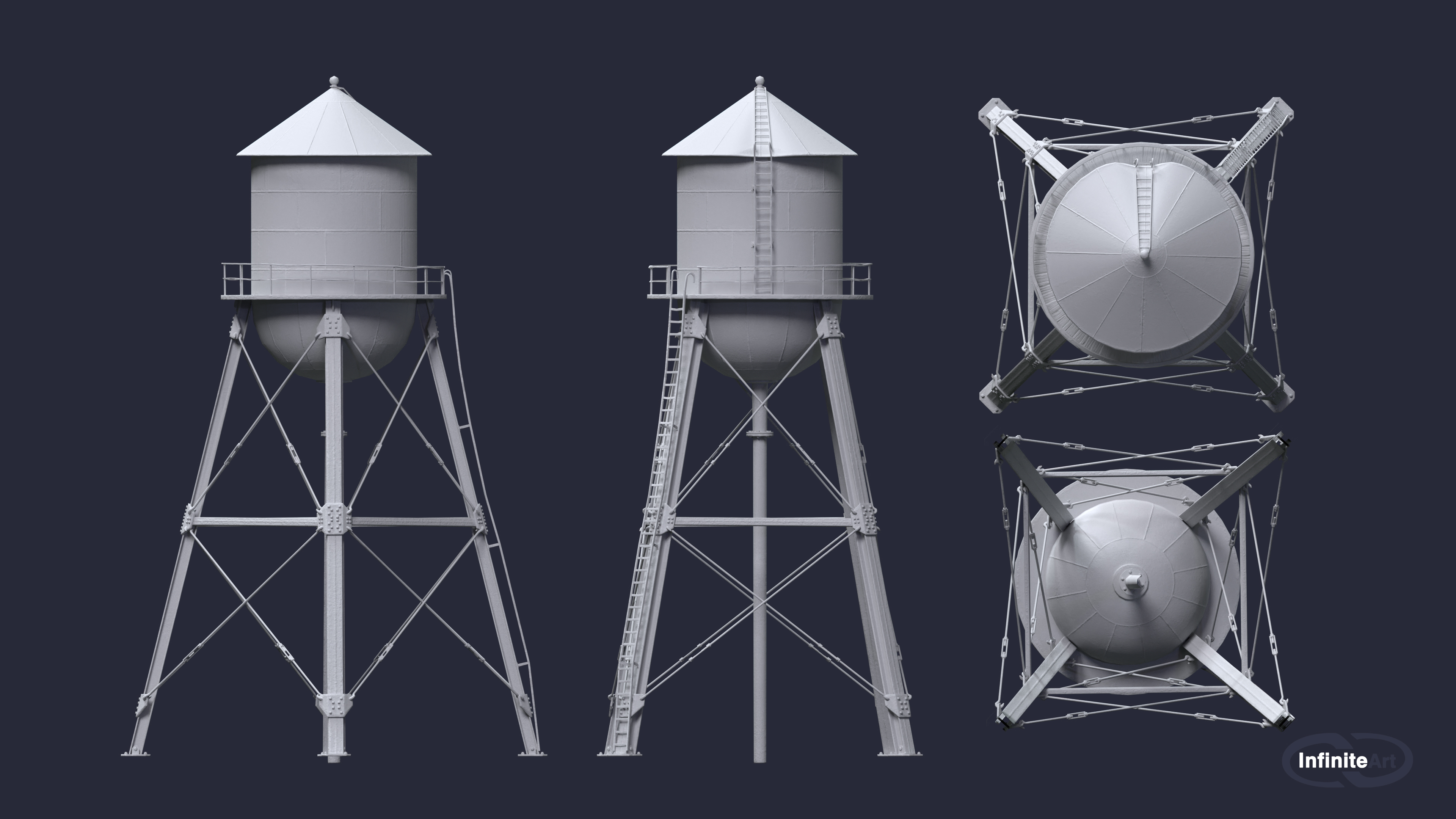 Water Tower by INFINITE_ART_SOLUTIONS 3DOcean